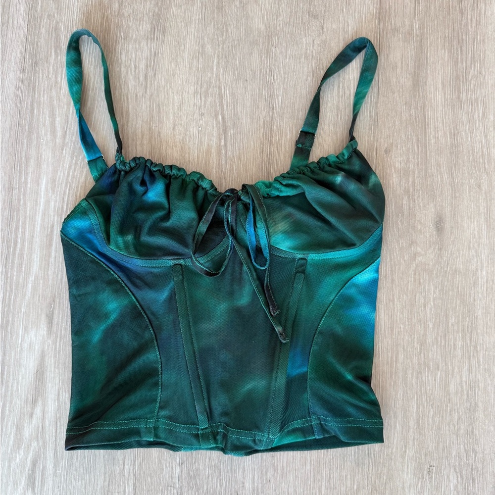 Princess Polly Green Corset Top